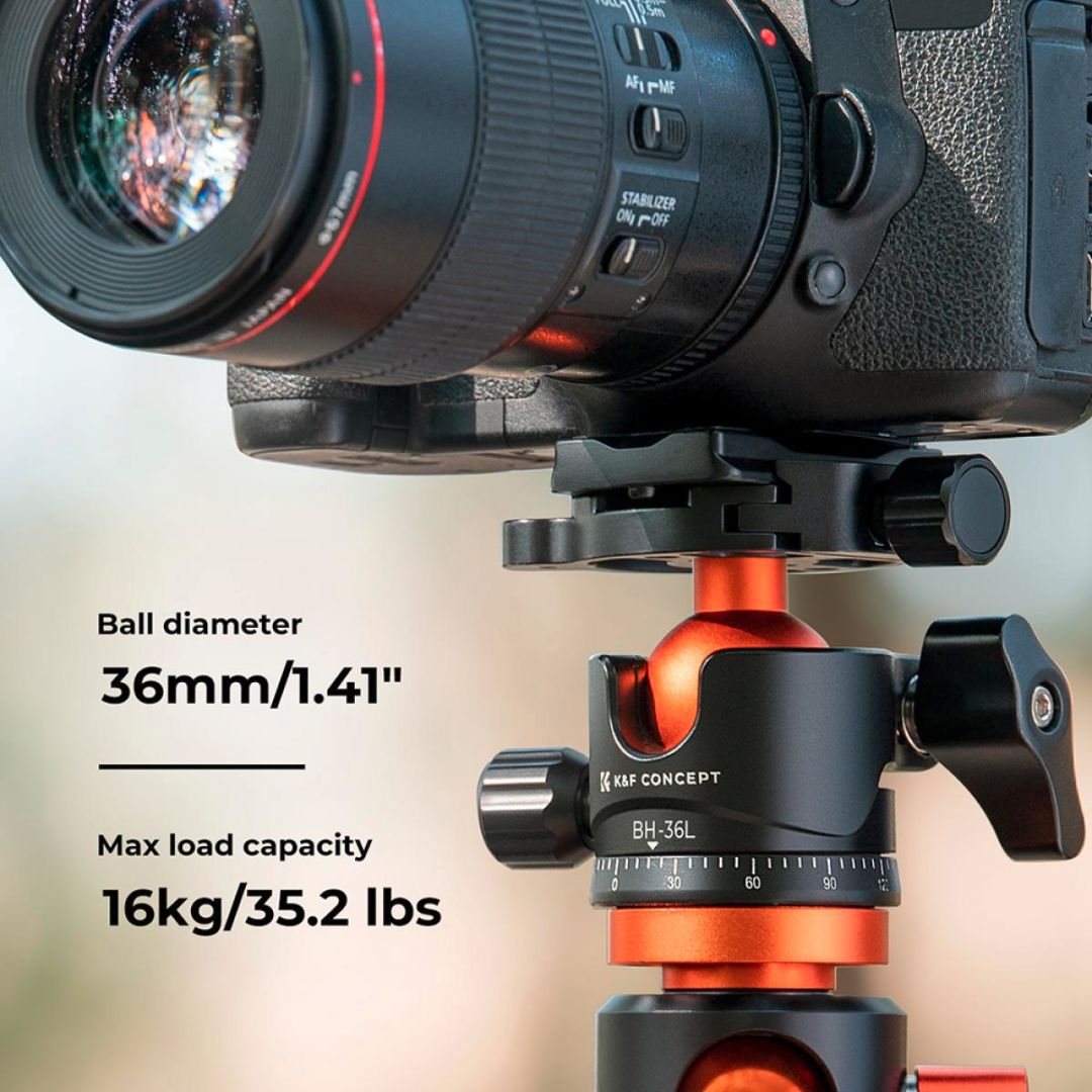 K&F Concept 36mm Metal Tripod Ball Head KF31.044V1 - 4